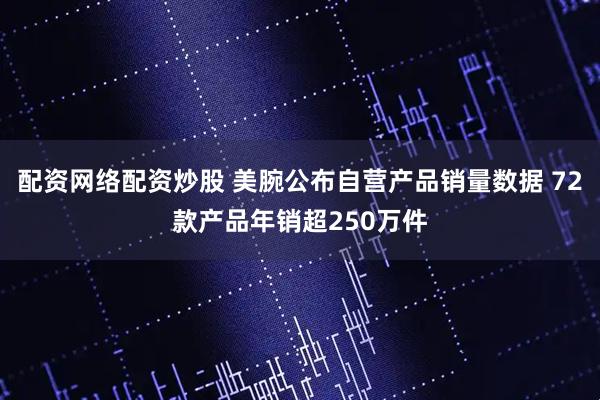 配资网络配资炒股 美腕公布自营产品销量数据 72款产品年销超250万件